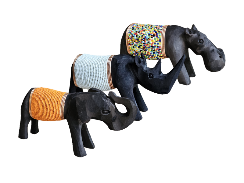 Small Handcrafted African Beaded Animals